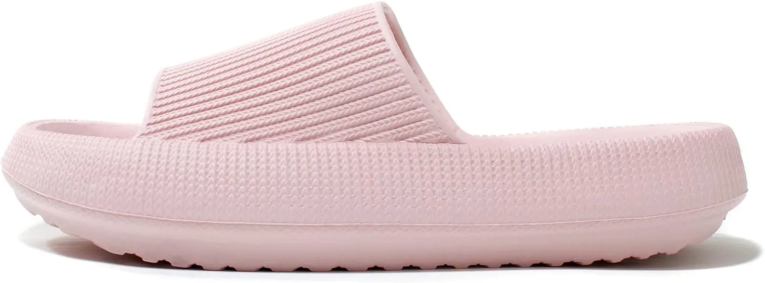 NewDenBer Cloud Slides Slippers for Women and Men Soft Cushioned Thick Sole Shower Bathroom Indoor Outdoor House Slide Sandals