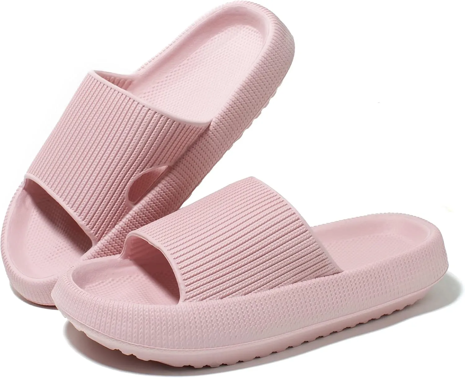NewDenBer Cloud Slides Slippers for Women and Men Soft Cushioned Thick Sole Shower Bathroom Indoor Outdoor House Slide Sandals