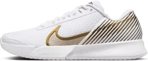 NikeCourt Vapor Pro 2 Men's Hard Court Tennis Shoes (HF3632-100, White/Grand Purple/Metallic Gold Grain) Size 12.5