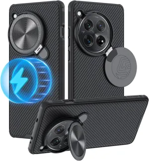 Nillkin for OnePlus 12 Magnetic Case with Kickstand, Compatible with Magsafe, CamShield Prop one Plus 12 5G Case with Camera Cover 6.82 inch (Black)