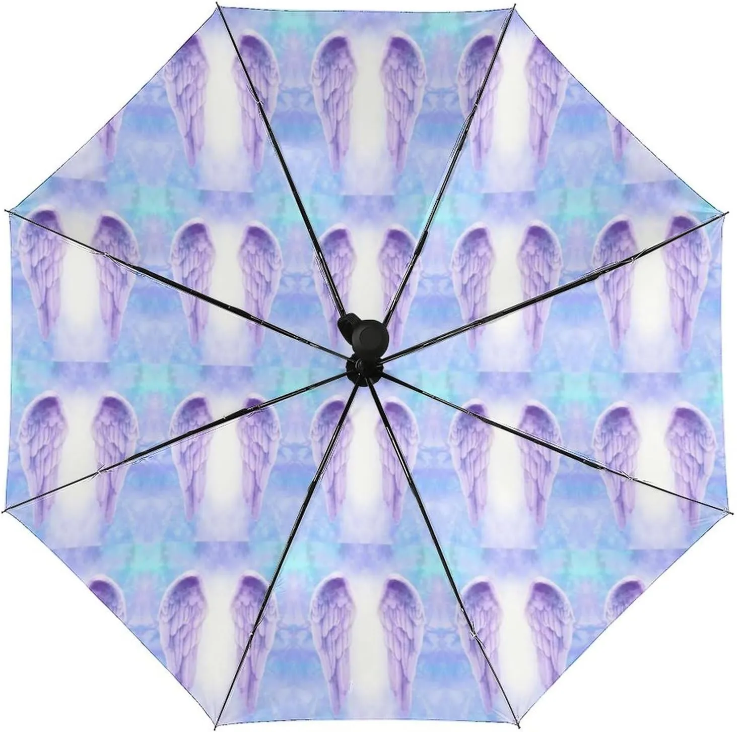 Nugier Auto Open/Close Folding Umbrella, Automatic UV Sun Parasol UV Protection, Strong Travel Rain Umbrella