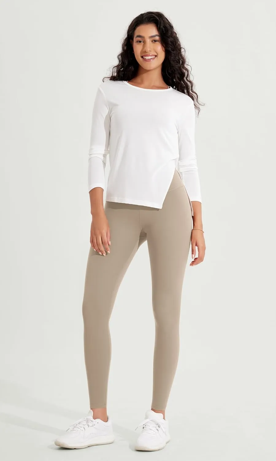 ODODOS ODCLOUD Crossover 7/8 Leggings with Back Pocket for Women, 23" / 25" / 28" V High Wasit Lounge Yoga Pants