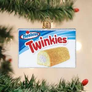 Old World Christmas Hostess Twinkies Box Glass Hanging Ornament
