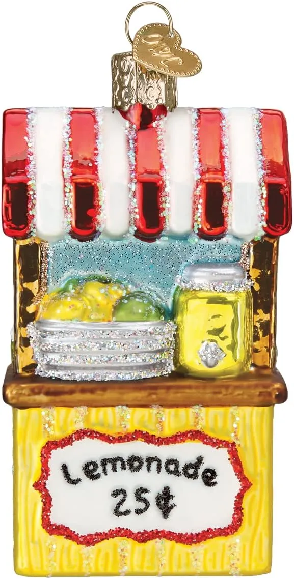 Old World Christmas Lemonade Stand Glass Blown Ornament for Christmas Tree