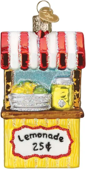 Old World Christmas Lemonade Stand Glass Blown Ornament for Christmas Tree