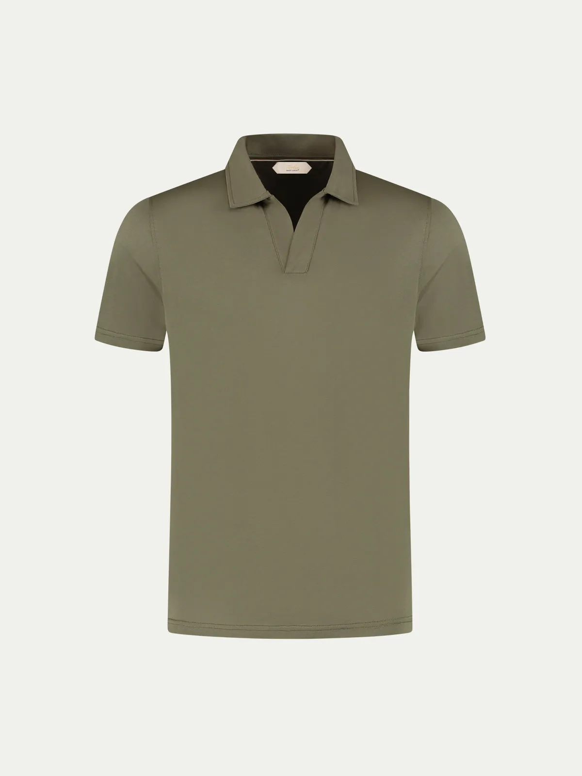 Olive Buttonless Polo Shirt