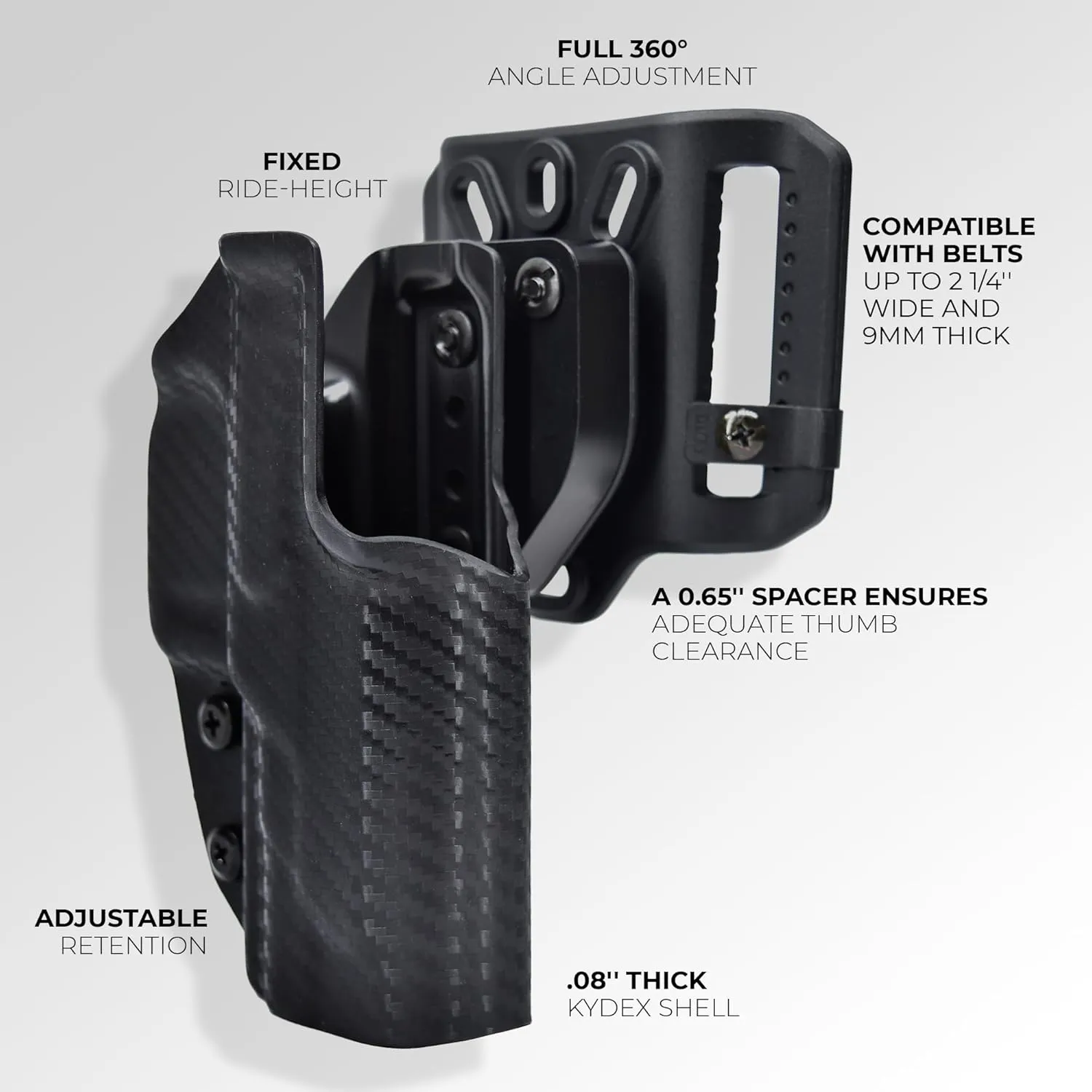 OWB Quick Release Belt Loop Holster fits Bul Armory Axe FS Hatchet