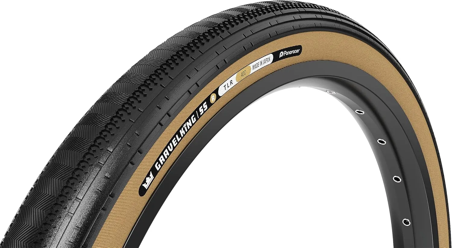 Panaracer GravelKing SS R Gravel Tire 700x40C Folding Tubeless Ready ZSG Gravel Tuff TexR BeadLock 90 Brown, Black/Amber