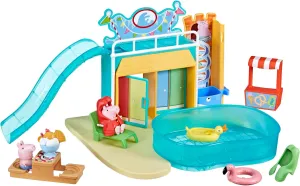 Peppa Pig Waterpark Playset with 2 Figures, Preschool Toys for 3  Girls and Boys