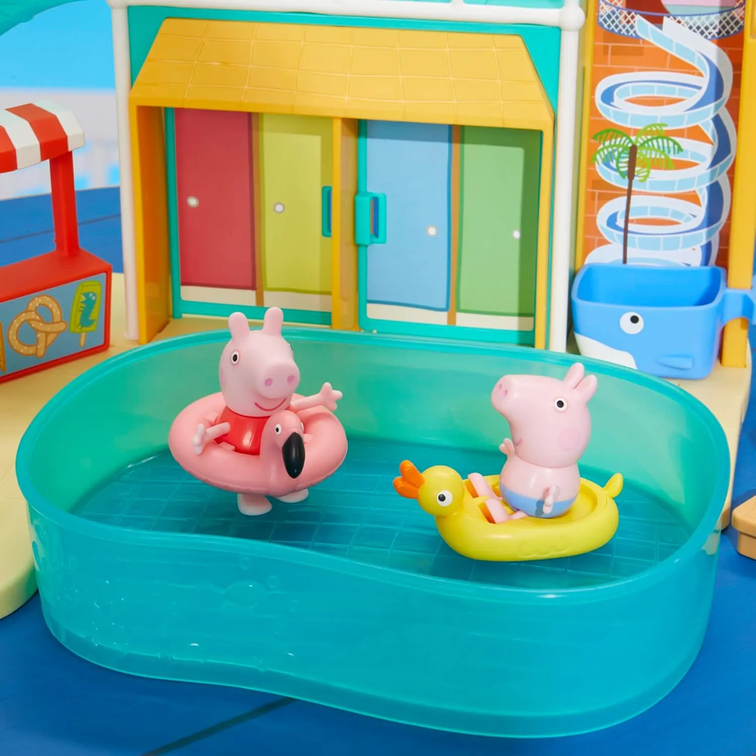Peppa Pig Waterpark Playset with 2 Figures, Preschool Toys for 3  Girls and Boys