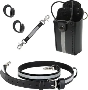 Perfect Fit Shield Wallets Reflective Firefighter Bundle- Anti-Sway Strap for Radio Strap, Radio Strap/Belt, Firefighter's Radio Holder