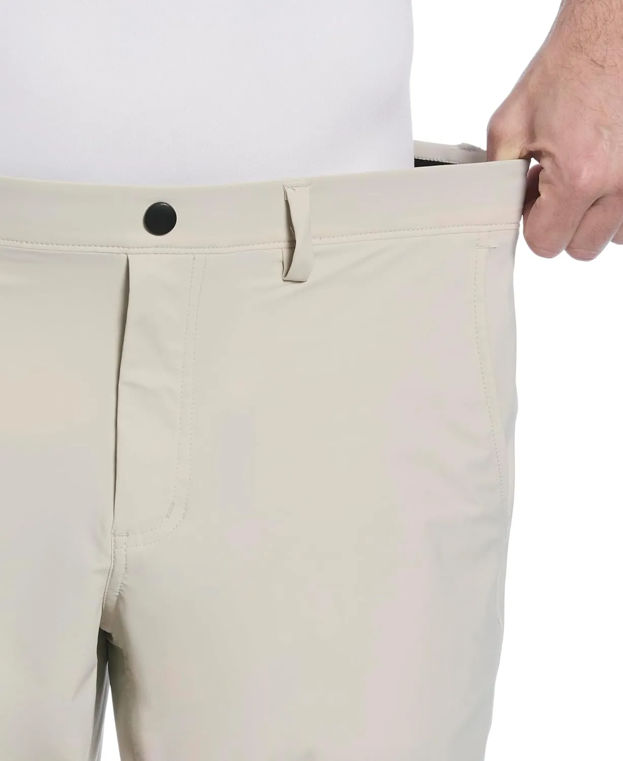 PGA TOUR Men's 8" Solid Performance Pull-on Golf Shorts with Stretch Waistband, Moisture-Wicking, Sun Protection