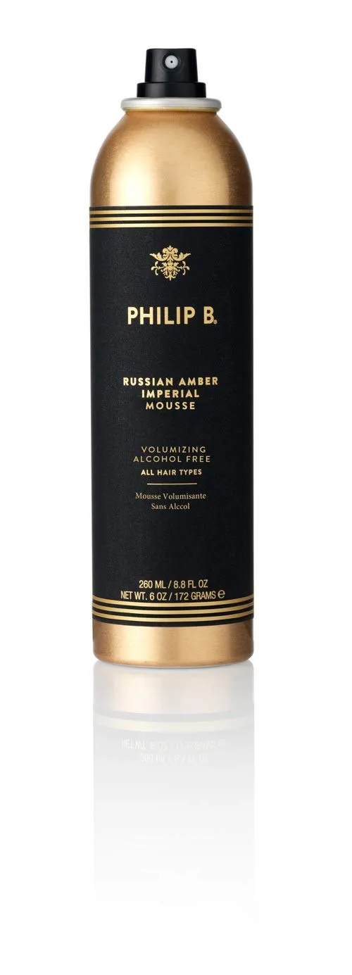 Philip B Amber Imperial Mousse | Plump Up Fine, Lifeless Hair, Lending It Sumptuous Body and Shine, 6.7 oz.
