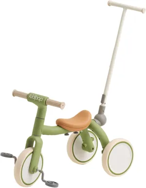 Pony 4-in-1 Kids' Tricycles Pedal Vehicles for 1-4 Push Slide Ride On Toy Balance Bike Baby Walker Stroller (Green)