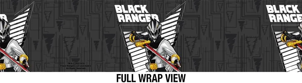Power Rangers: Dino Fury OFFICIAL Black Ranger Character 30 oz Travel Tumbler, Stainless Steel, Vacuum Insulated with Leak Resistant Slide-Lock Lid