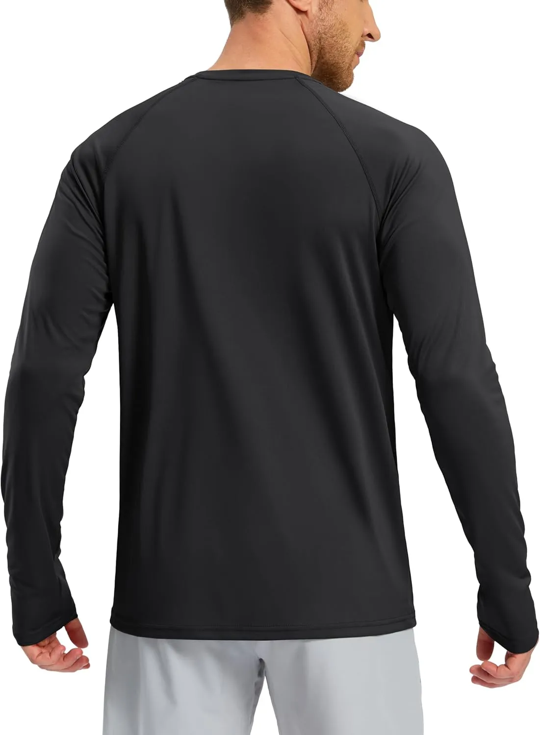 Pudolla Men's Sun Protection Shirts UV SPF UPF 50  Rash Guard Long Sleeve Lightweight Quick Dry Brethable Swimming Fishing