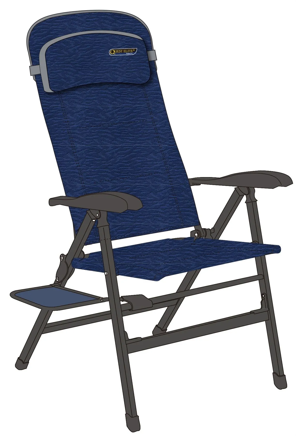 Quest Ragley Pro Comfort Camping Caravan Chair with Side Table