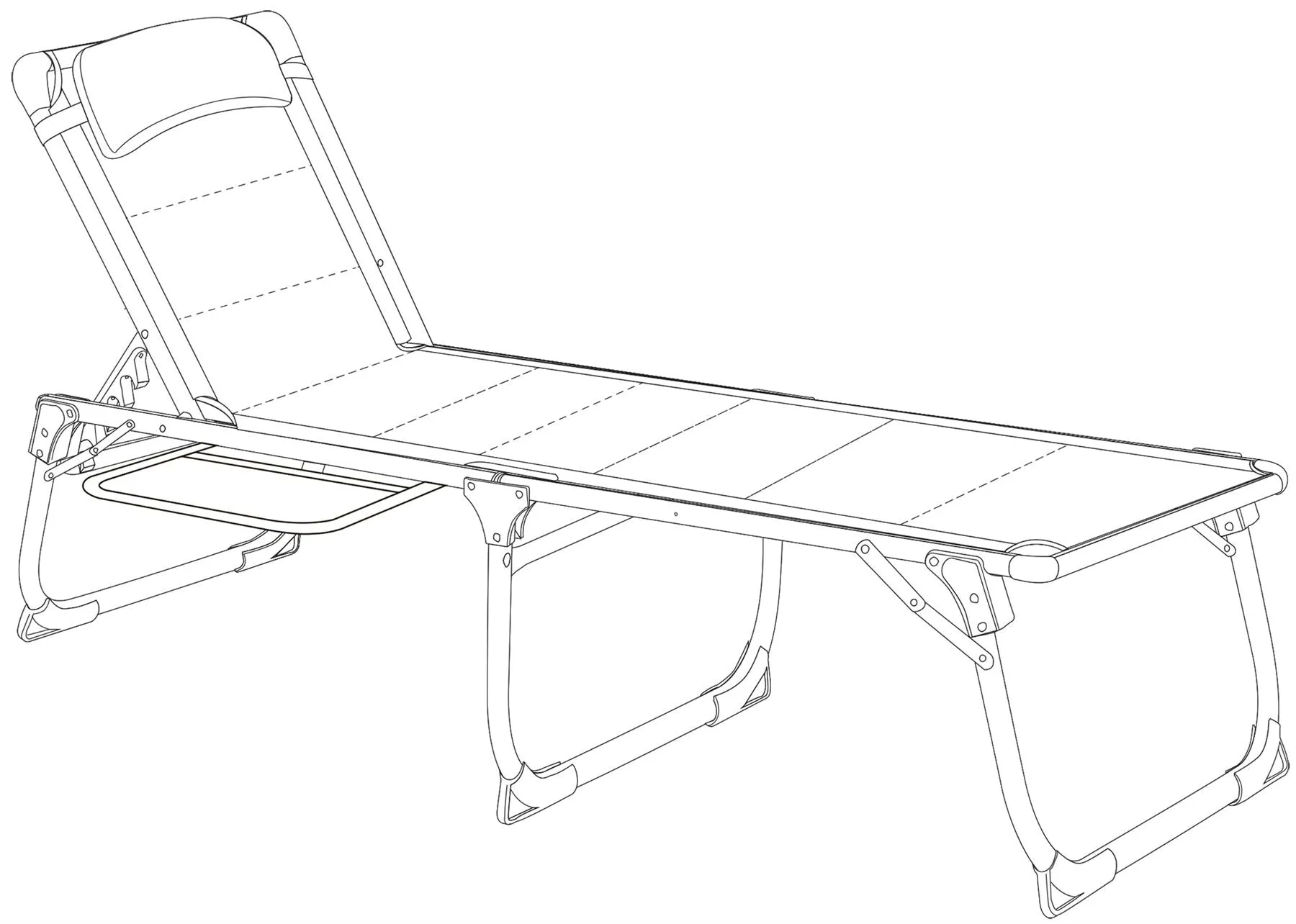 Quest Ragley Pro Lounge bed with side table