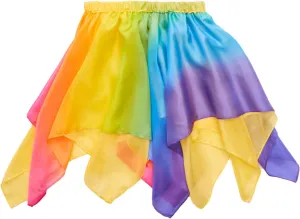 Rainbow Skirt by Sarah's Silks, 100% Silk, 28" Long Fairy Costume for Kids and Toddlers | Bright Colored Waldorf Dress Up Toys for Imaginative Play