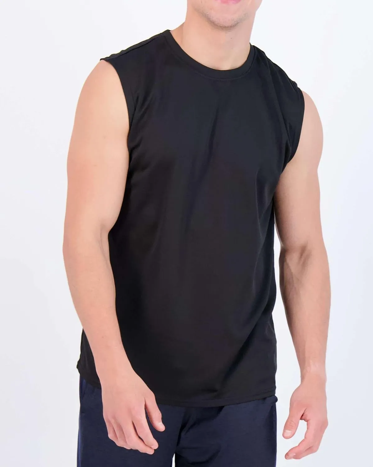 Real Essentials 5 Pack: Men's Mesh Active Athletic Tech Tank Top - Workout & Training Activewear (Available in Big & Tall)