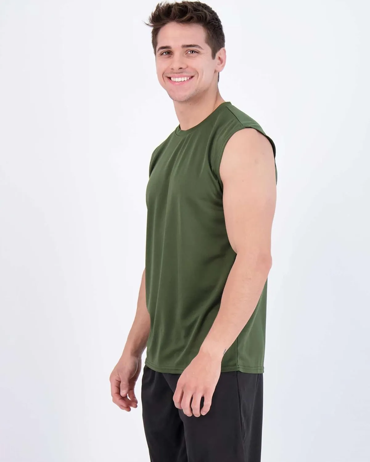 Real Essentials 5 Pack: Men's Mesh Active Athletic Tech Tank Top - Workout & Training Activewear (Available in Big & Tall)