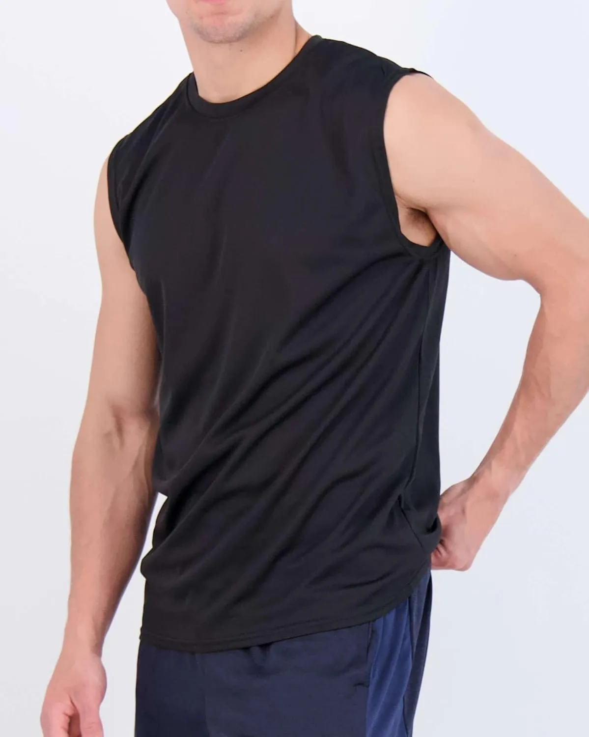Real Essentials 5 Pack: Men's Mesh Active Athletic Tech Tank Top - Workout & Training Activewear (Available in Big & Tall)
