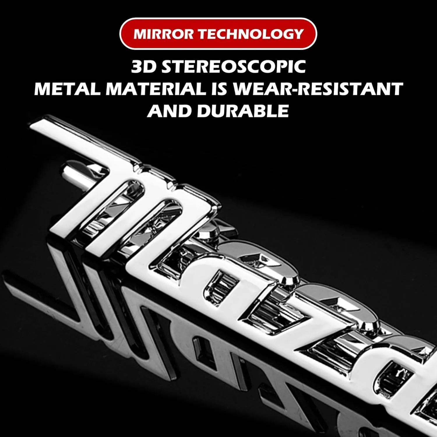 Rear Trunk Mazzda Speed Emblem Decor Badge Decal Compatible with Full Range of Mazzda 3 6 CX MX Miata, etc (MS Chrome)