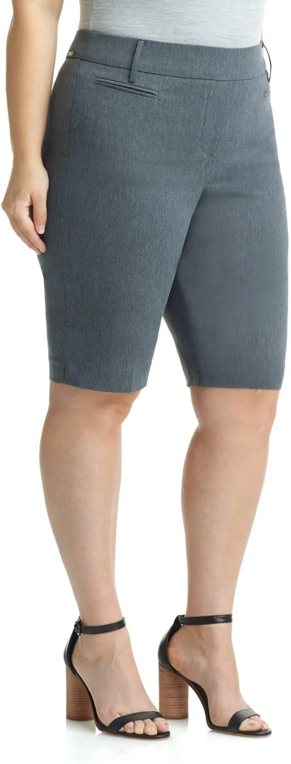 Rekucci Curvy Woman Ease into Comfort Plus Size Modern City Short