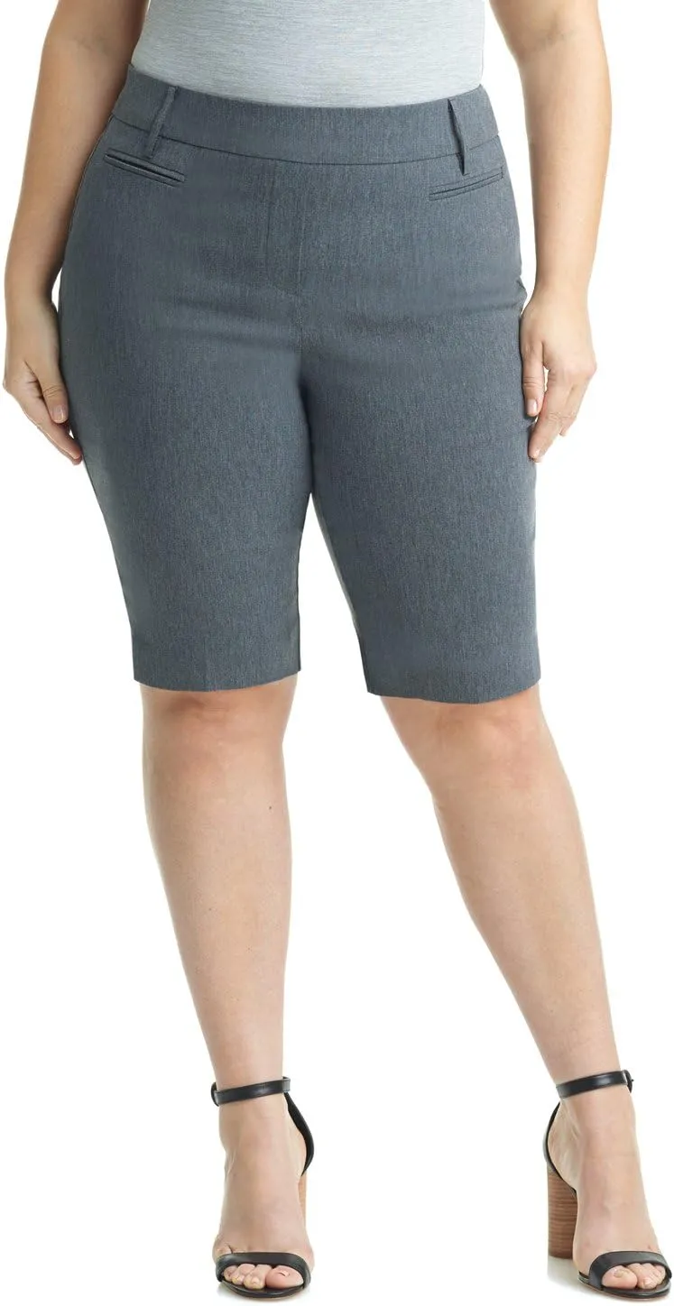 Rekucci Curvy Woman Ease into Comfort Plus Size Modern City Short