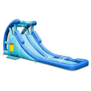 Residential Double Water Slide in Blue