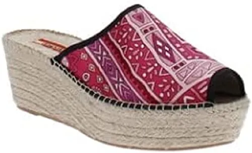 Respoke, Isabel Printed Wedge Heel Espadrille Sandals, Pink, Size 5 (35)