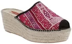 Respoke, Isabel Printed Wedge Heel Espadrille Sandals, Pink, Size 5 (35)
