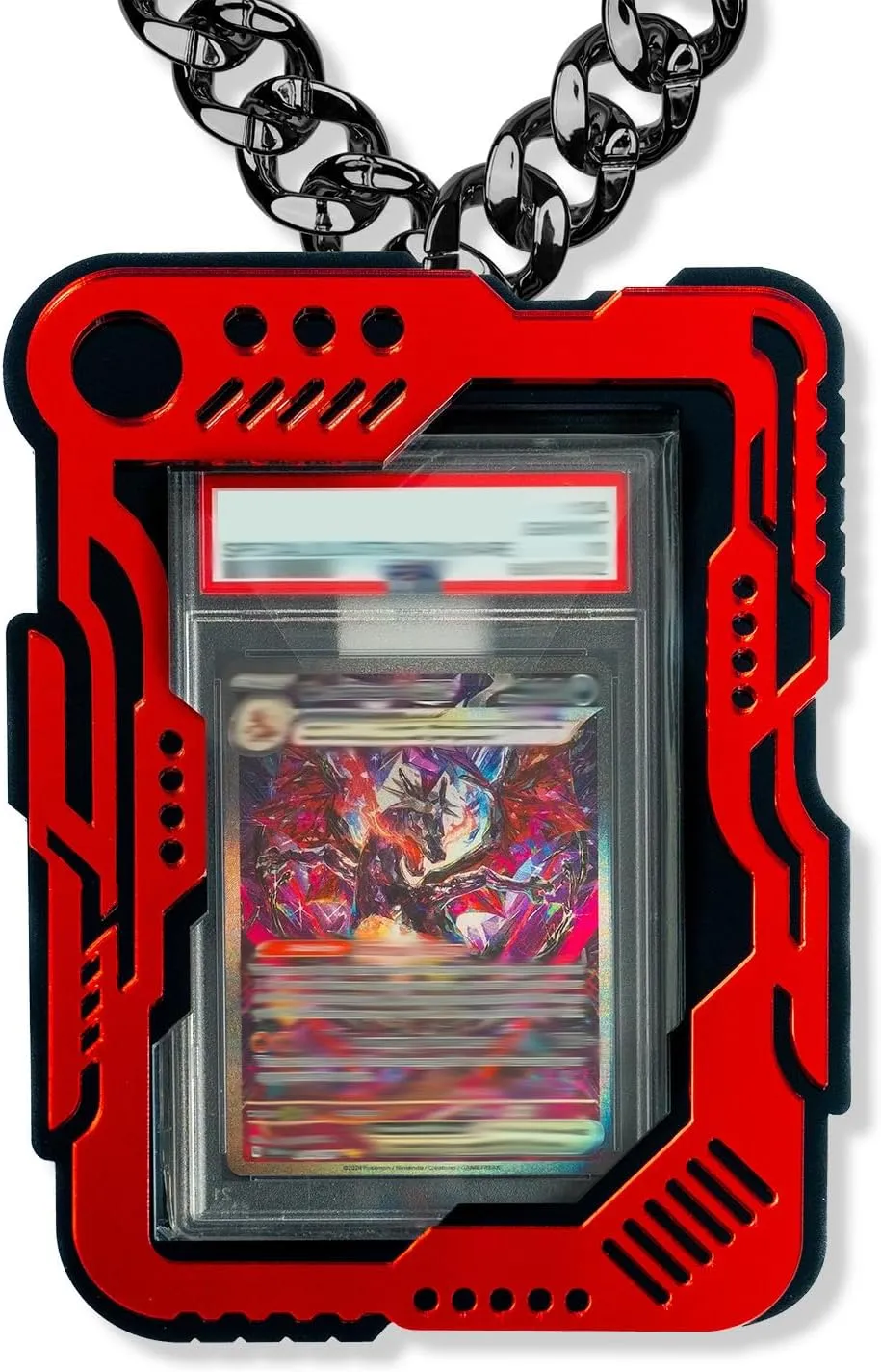 RetroDex Card Slab Display Chain Compatible with (PSA, CGC, Beckett, TAG) Standard Sized Slabs - UV Protected Acrylic