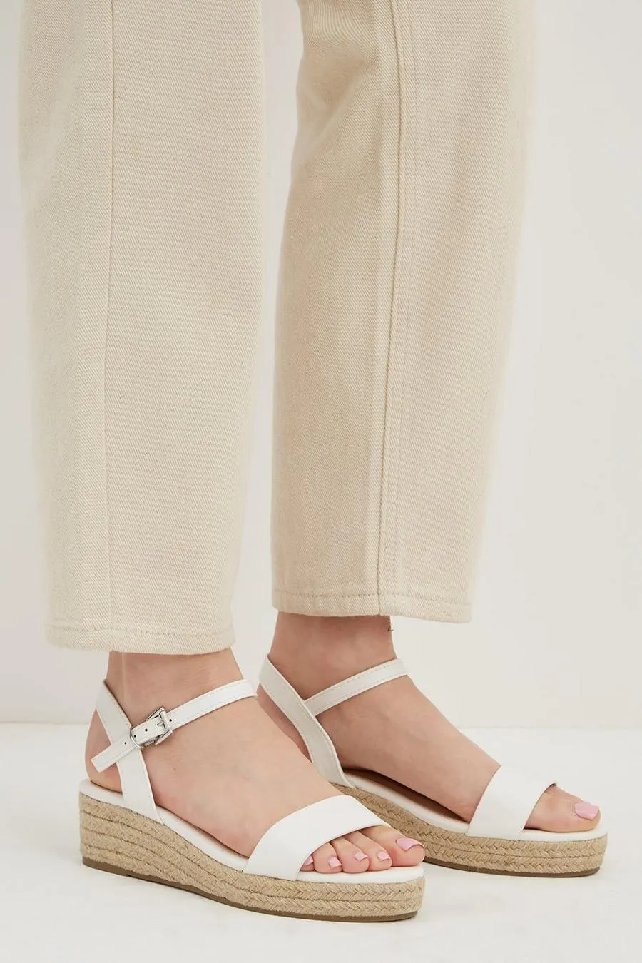 Rihanna White Wedge