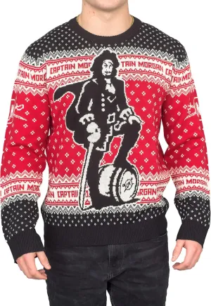 Ripple Junction Adult Unisex Captain Morgan Alcohol Standing Captain Ugly Christmas Sweater