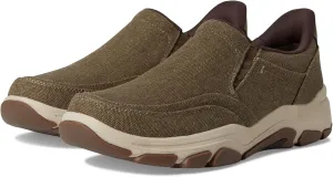 Rockport Men's Reece Sneaker, Brown Canvas, 10.5 Wide