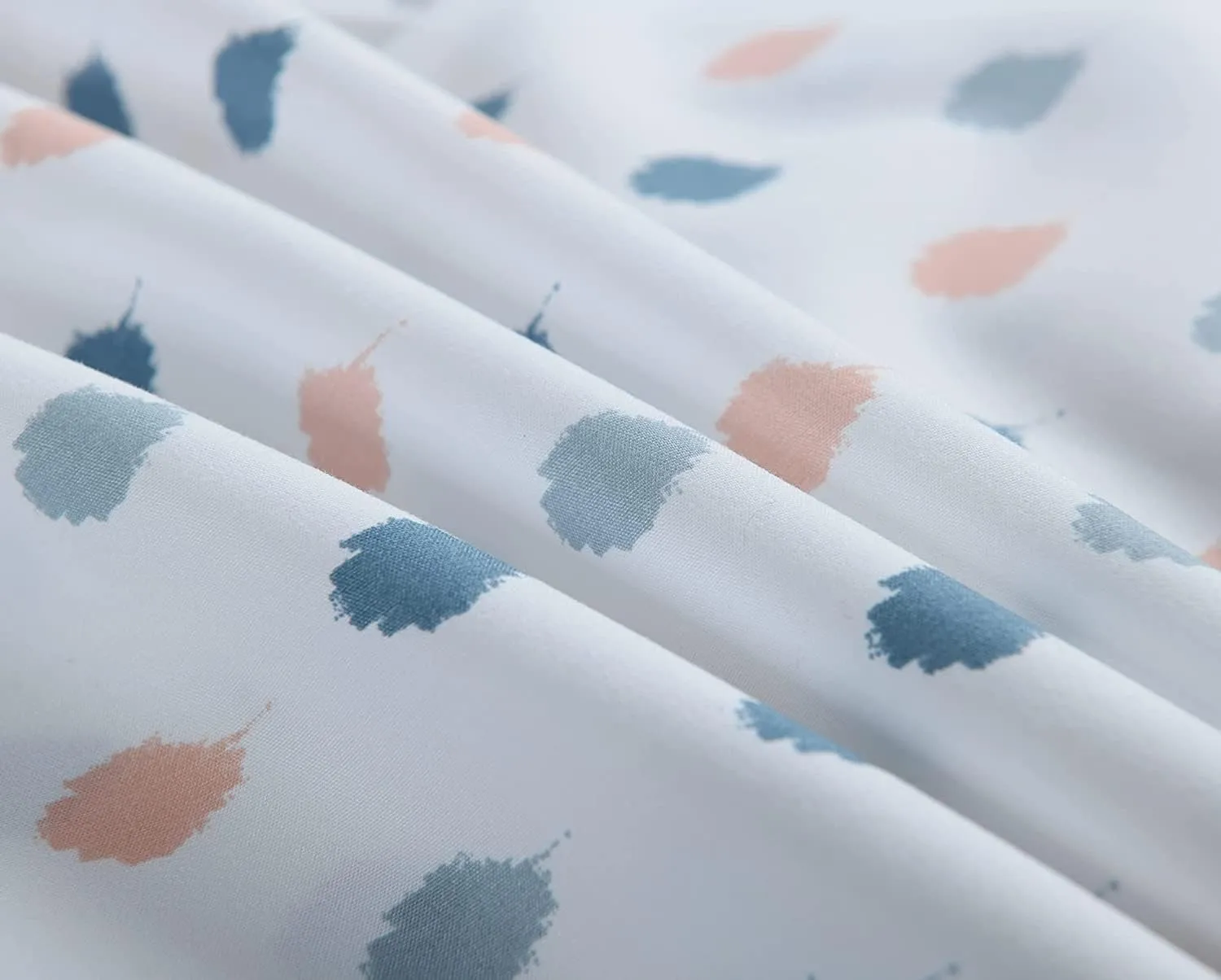 Royal Tradition 110gsm Microfiber Sheets for Adjustable Beds (Top Split King Size, Flurry Print) 4pc Soft and Wrinkle Resistant Sheets Set with 15" Deep Pockets