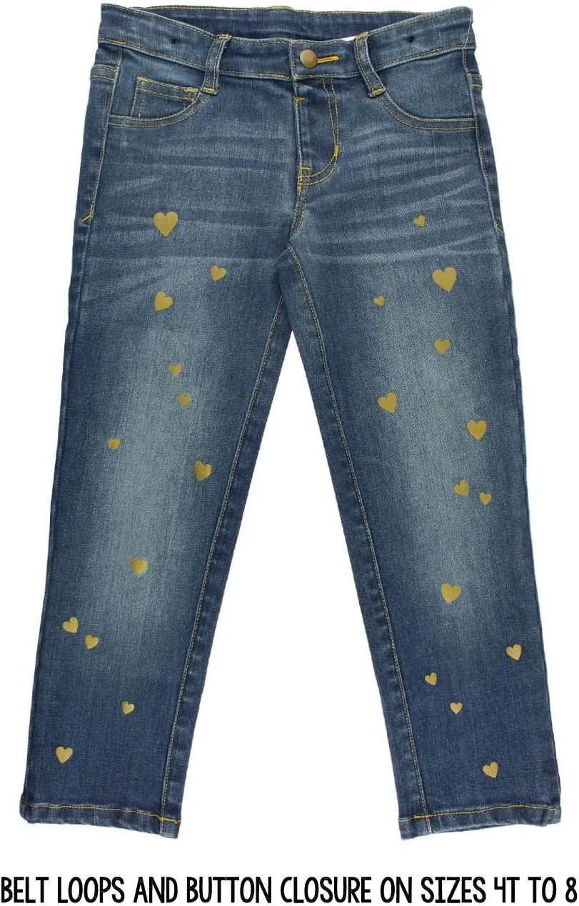RuffleButts® Girls Stretchy Denim Skinny Jean Jeggings