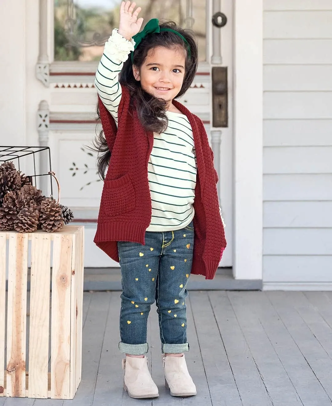 RuffleButts® Girls Stretchy Denim Skinny Jean Jeggings