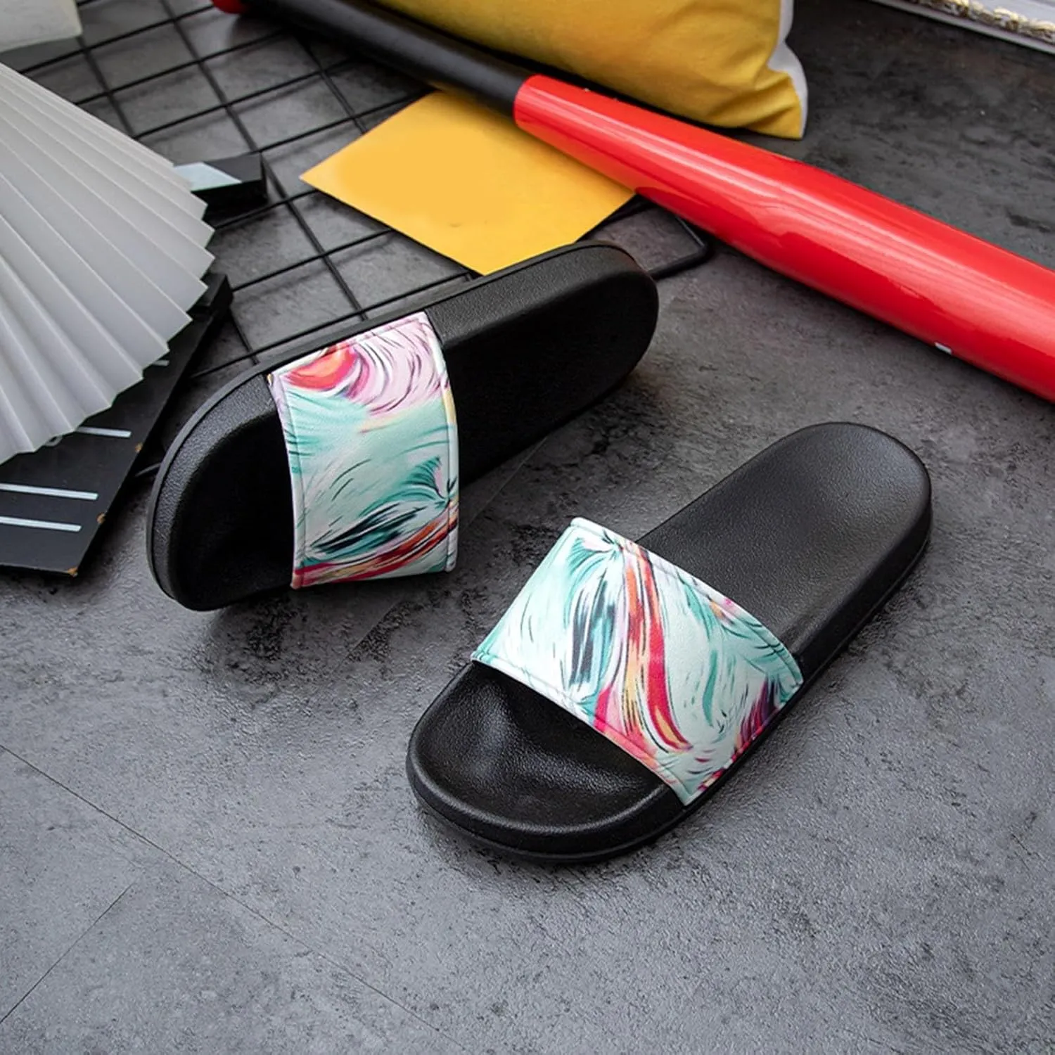 Sandals Women Dressy Summer Fashion Floral Pattern Men And Women Indoor Home Bathing Outside Wear Home Versatile One