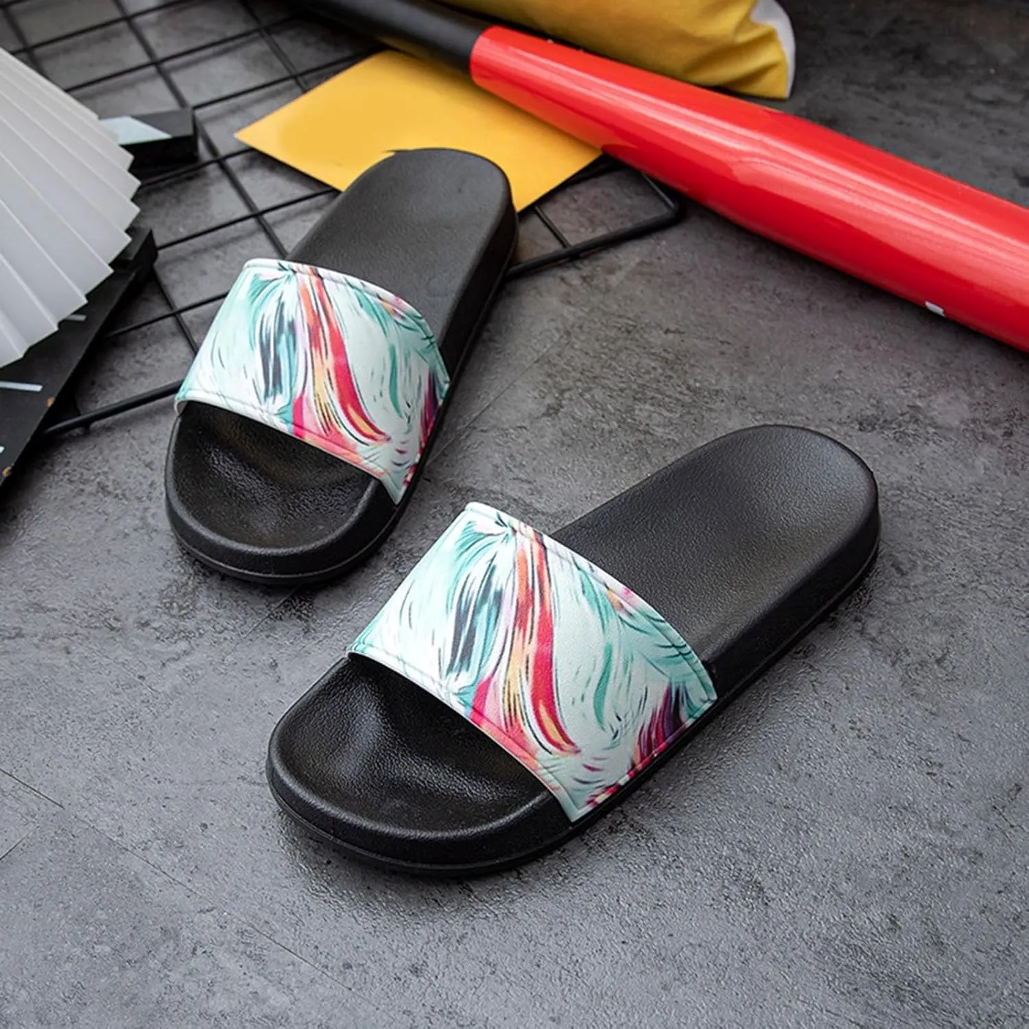 Sandals Women Dressy Summer Fashion Floral Pattern Men And Women Indoor Home Bathing Outside Wear Home Versatile One