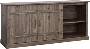 Sauder Entertainment Credenza, Pebble Pine Finish