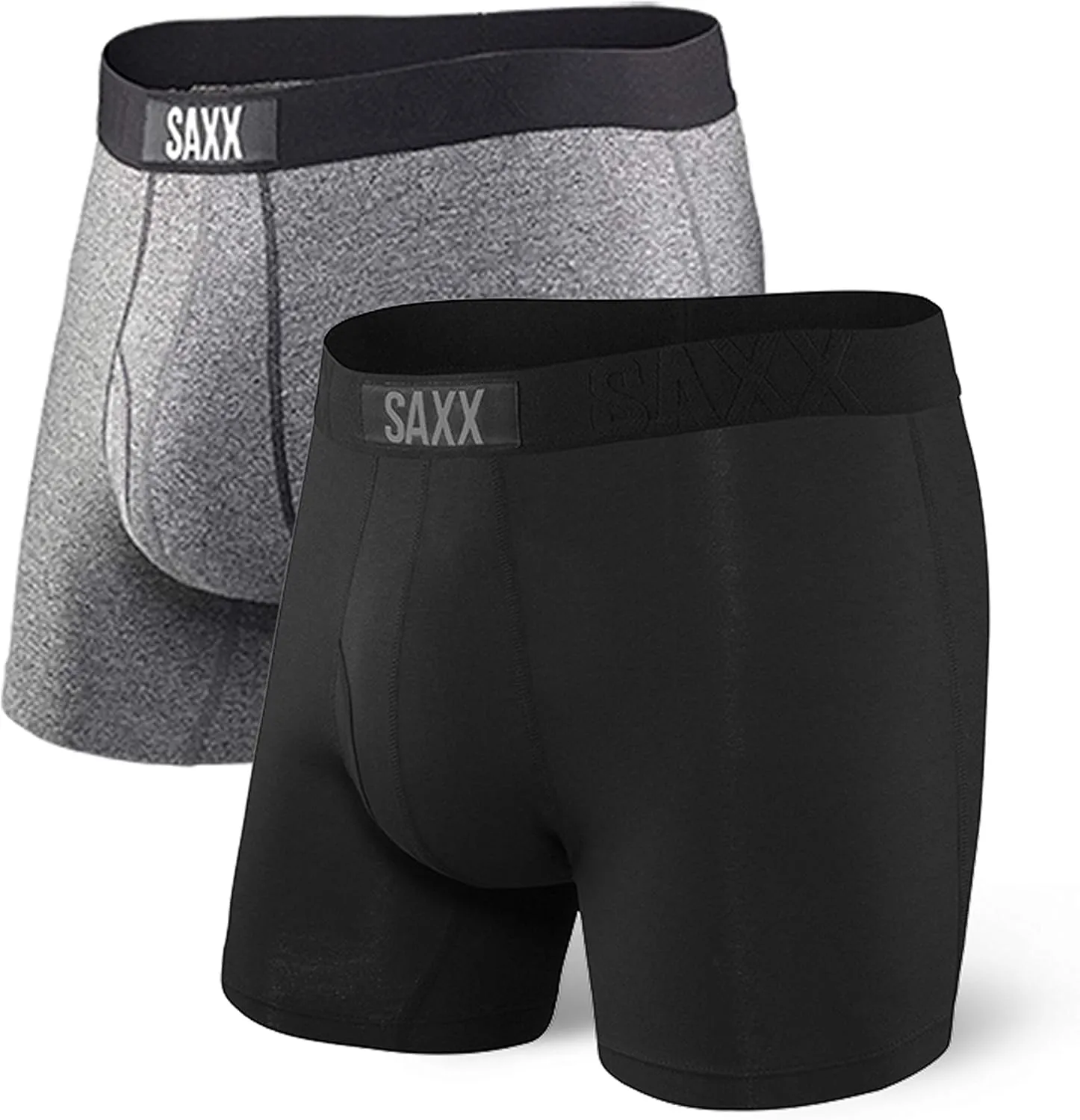 SAXX Underwear Co. Men's Underwear with Pouch Ultra Super Soft Boxer Brief Fly 2Pk