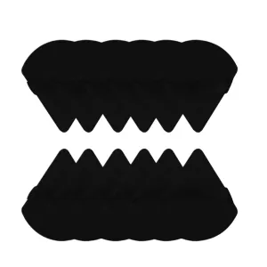 SBTRKT 10Pcs Triangle Powder Puff Mini Face Makeup Sponge Cosmetics Soft Cotton Face Powder Puff Washable Velvet Makeup Puff Tools (Color : Black)