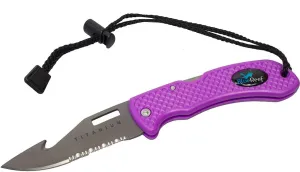 Scuba Titanium Folding Knife - Green