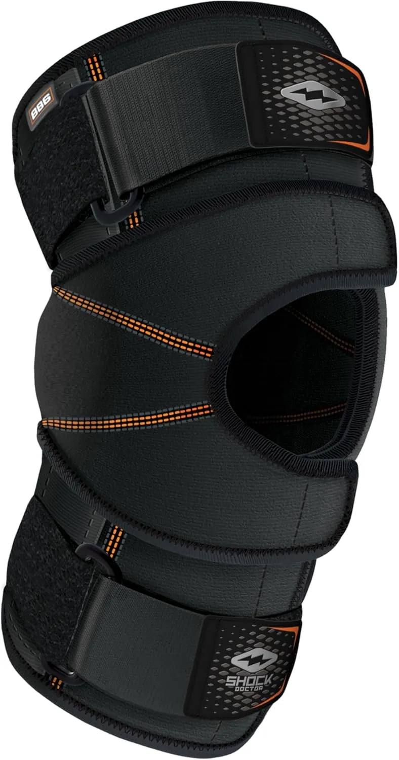 Shock Doctor Knee Brace Wrap, Knee Support for Patella Issues, Injury Recovery, Compression Support for Medial & Lateral Knee Stability, Single