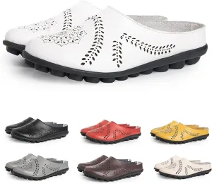 Shoes for Women - Casual All-Match Hollow Slippers, Women's Comfortable Mules Hollow Slippers, Sandals Flats Comfy Loafers for Women Slip-on Loafer