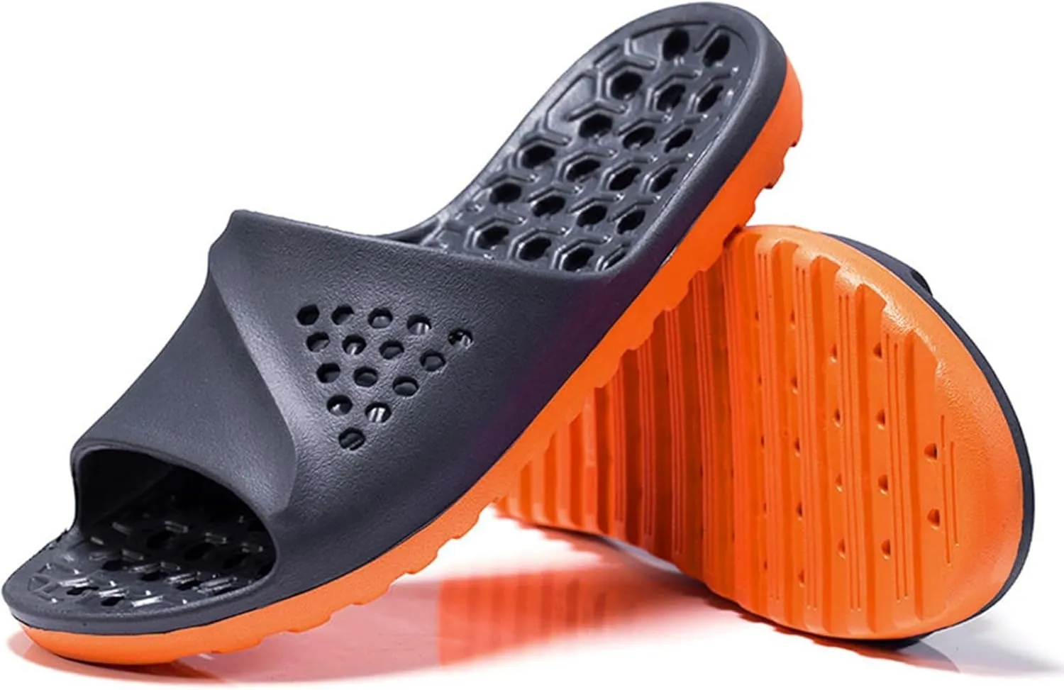 Shower Sandals Shower Shoes Quick Drying Sandals Indoor and Outdoor Massage Pool Slides with Arch Support