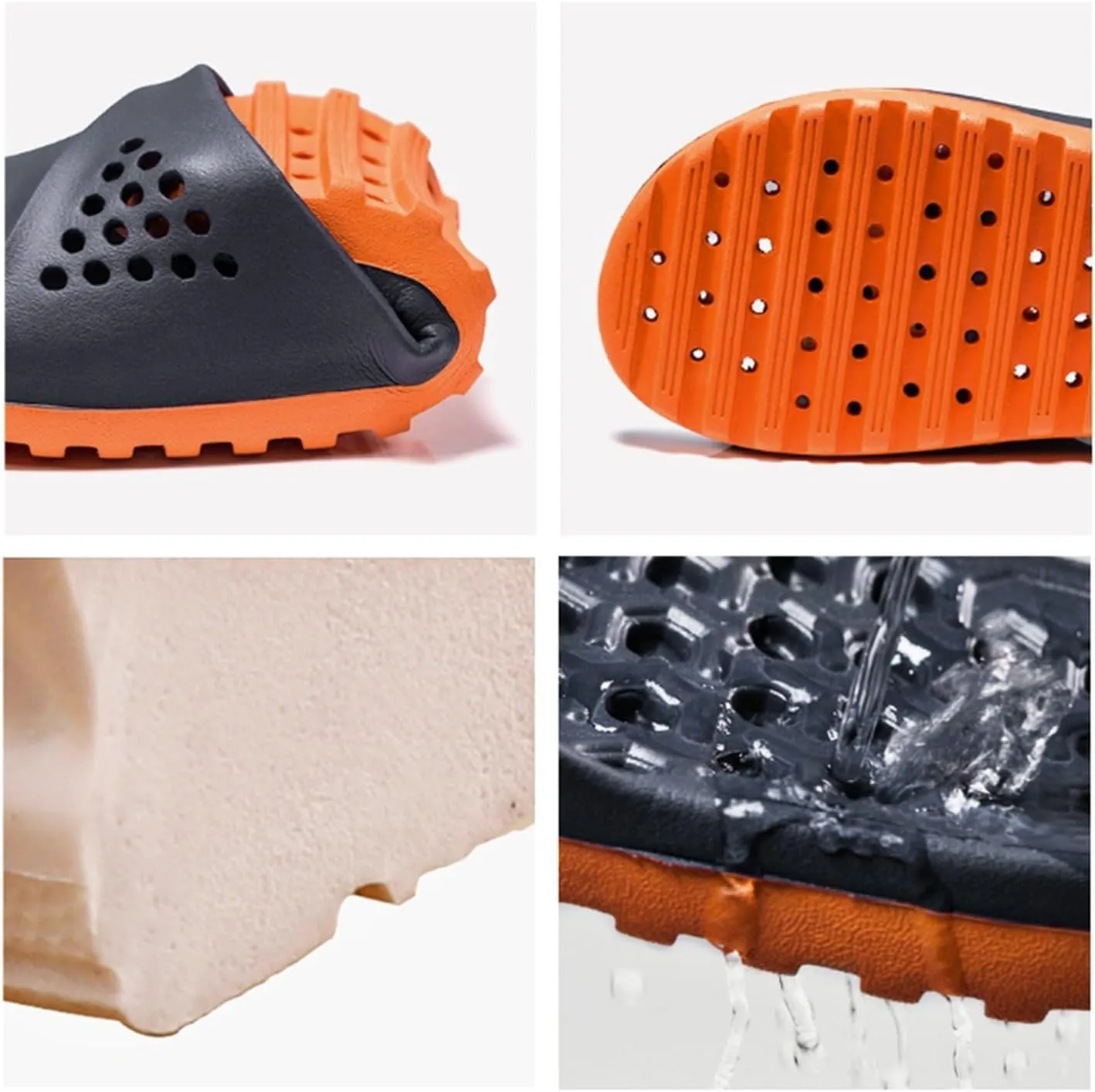 Shower Sandals Shower Shoes Quick Drying Sandals Indoor and Outdoor Massage Pool Slides with Arch Support