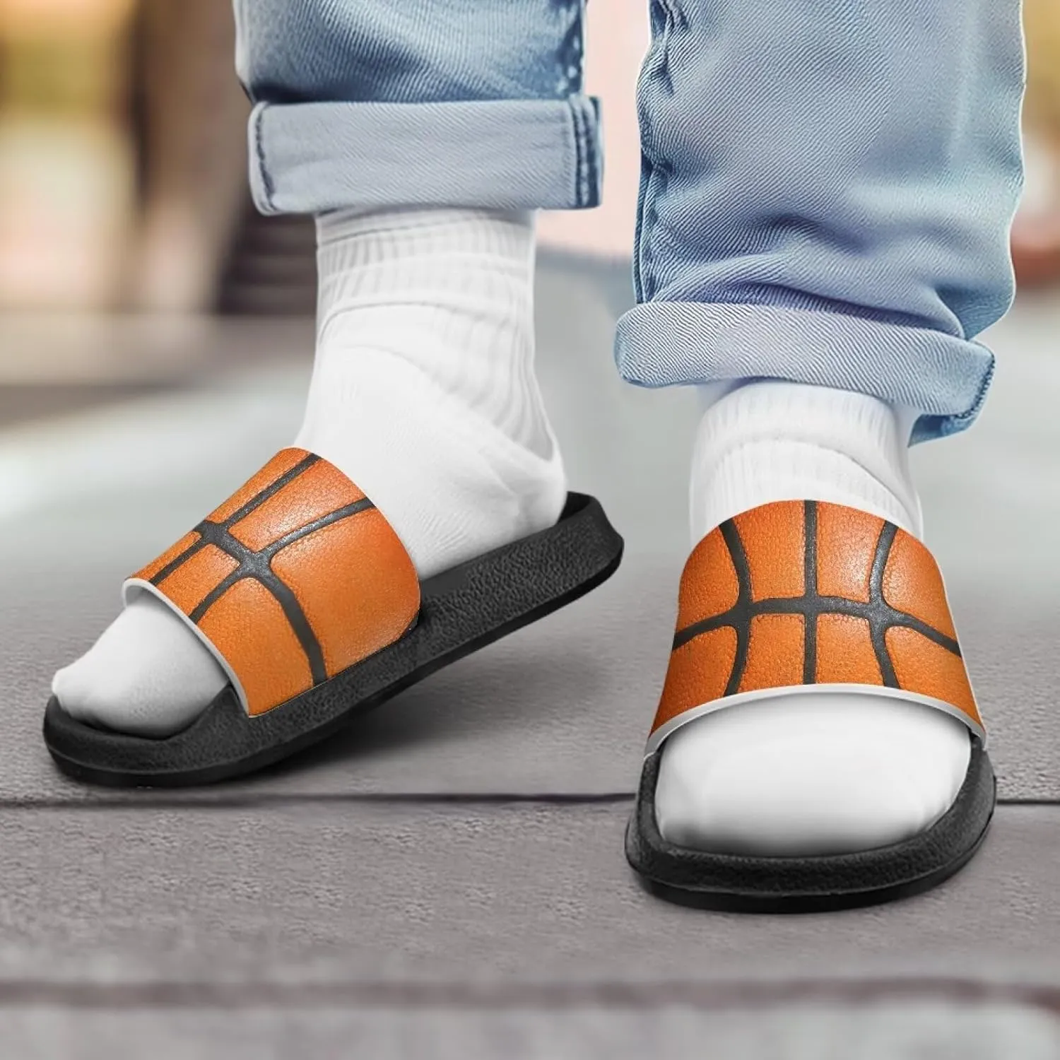 Slide Sandals for Boys Quick Dry Summer Slippers Kids Lightweight Pool Sandals